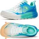 OrthoComfoot Men's Orthopedic Diabetic Wide Running Shoes: Comfortable Arch Support Sneakers for Plantar Fasciitis, Foot & Heel Pain Relief - Casual Work Walking Shoes (K3-azure Blue)