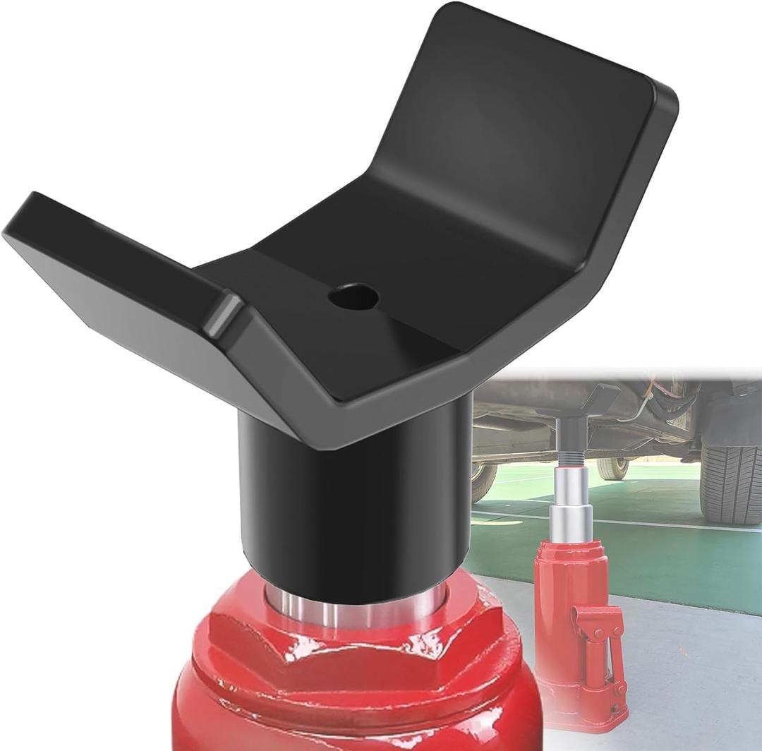 ForoGore Bottle Jack Adapter for 12t Jack Heavy Duty Steel Lifting Saddle for 3" & 4" Round Square Axle Tube Fits 1.65 Inch or Smaller Diameter Bottle Jack Accessories