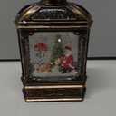 Snow Globe Lighted Christmas Decorations, Santa Claus & Pups Musical Water Lantern with Swirling Glitter, Christmas Holiday Party Gifts and Decorations (10.1'' Santa & Dogs)