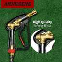 Stubby Pressure Washer Gun with 360 Swivel, 5000 PSI Short Power Washer Gun, 3/8" Quick Connect & M22-14 Fitting, Pressure Washer Spray Gun for Foam Cannon, Car Washing & Detailing