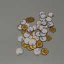 UNIQOOO Wax Seal Stickers - Eucalyptus Wedding Invitation Envelope Seal Stickers, 50 Pcs Self- Adhesive Prosecco Metallic Light Gold Stickers, Perfect for Invitation, Christmas, Gift Wrapping