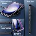 SPIDERCASE Designed for Samsung Galaxy S23 Case Waterproof,Built-in Screen & Camera Lens Protector[IP68 Underwater][Military Grade Shockproof] Full Body Protection Phone Case,Purple/Clear