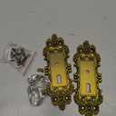 CEYMIO 5.5 Inch Height Vintage Dummy Door Knob Interior 2 Pack Crystal Glass Door Knobs Antique Brass Cabinet Knobs Keyless Decorative Hallway Closet Door Pulls Dresser Gold Door Handles