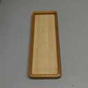 Rectangular Wooden Serving Tray, 12" x 5" with Side Handles, Natural Solid Wood Platter for Bread, Fruits, Snacks & Dessert, Modern Rustic Easy-to-Carry Tray for Home & Kitchen Use