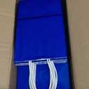 100 Pack 5.25x3.25x8.25 Inch Small Royal Blue Kraft Paper Bags with Handles Bulk, Toovip Gift Wrap Bags for Favor Grocery Retail Party Birthday Shopping Business Goody Craft Merchandise Take Out Sacks