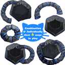 Outdoor Cat Enclosures Playground with 2 Circle Playpen Tunnels Catio, Outside House Include Portable Tent for Cats, Kitty and Small Animals - Indoor Outdoor Fence with Top Cover