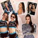 FESHFEN Straight Ponytail Extensions Long Drawstring Pony Tails Natural Synthetic Hair Piece Clip in Ponytails Hairpieces for Women, Mixed Blonde 20 inch