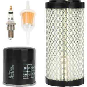 Golf Cart Tune Up Kit for EZGO RXV 2008-Up & EZGO TXT 2010-Up Gas Carts 4 Cycle with Kawasaki Motor, Air Filter 28463-G01,Oil Filter 607454, Fuel Filter 72084-G01, Spark Plug 607462