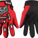 Frienda Motorcycle Gloves Riding Dirty Bike Gloves Racing Winter Power Sports Supplies for Riding Cycling Hiking Outdoor(Red,7.09 x 3.55 Inches)