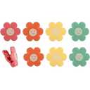 COOK WITH COLOR Cute Bag Clips - Magnetic Snack Clips for Airtight Food Storage, Bright Flowers, Pack of 8