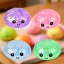 Dumplings Squishy Mystery Mini Dumplings Squishy Stress Balls Fidget Sensory Toy Soft Squeeze Decompression Dough (Purple-A)