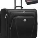 MATEIN Rolling Garment Bag with 2 Packing Cubes, Large Check-in Travel Garment Bags with 17.3 Inch Laptop Compartment, Wrinkle Free Wheeled Business Softside Suitcase Luggage for Men and Women, Black, Large - Checked