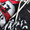 WDIRARA Men's Skull Graphic Shorts Workout Athletic Drawstring Waist Gym Shorts Streetwear (Large, Red)