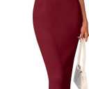 PRETTYGARDEN Women's 2025 Summer Bodycon Maxi Dresses Sleeveless Buttons Knit Spring Elegant Wedding Guest Cocktail Dress (Wine Red,Small)
