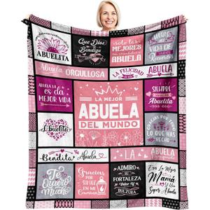 Abuela Blanket 60" x 50", Regalos para Abuela, Abuelita Gifts in Spanish, Gifts for Grandma Spanish