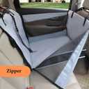 Dog Car Seat Large Medium Size Dog, Back Seat Extender for Dogs with Hard Bottom, Waterproof Fabric, Breathable Mesh Sides, Adjustable Seat Belt Leash, Carseat for Dogs with Non-Slip Bottom Grey
