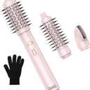 Rotating Blow Dryer Brush,3 in 1 Rotating Hair Dryer Brush Spinning with Detachable Brush(2" & 1.5"),3 Heats and 2 Speeds Spin Hot Air Brush for Curl,Straight