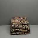 Exclusivo Mezcla Reversible Boho Quilt Set Queen Size, 3 Pieces Bohemian Blue All Season Bedspreads, Ultra Soft Floral Coverlet Bedding Set with Printed Pattern (1 Quilt, 2 Pillow Shams)