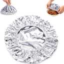 50 PCS Reusable Aluminum Foil Food Covers,TinFoil Bowl Covers with Elastic,Heat-Insulating, Freshness-Preserving, Thickened Heat-Resistant Materialfor cooking, food storage, and travel