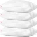 EIUE Bed Pillows for Sleeping 4 PackPillows for Side and Back Sleepers,Super Soft Down Alternative Microfiber Filled Pillows (White, Queen (Pack of 4))