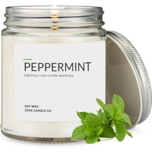 1OAK Soy Wax Scented Candles - Peppermint Candle - Scented Candles for Home (7oz.)