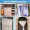 8 Pack Window Security Bar Extendable Tension Rods 23.6-43.3 Inch 1.2'' Diameter Adjustable Sliding Glass Door Lock Security Stick Window Safety Bars with Rubber Tips for Bathroom Cupboard