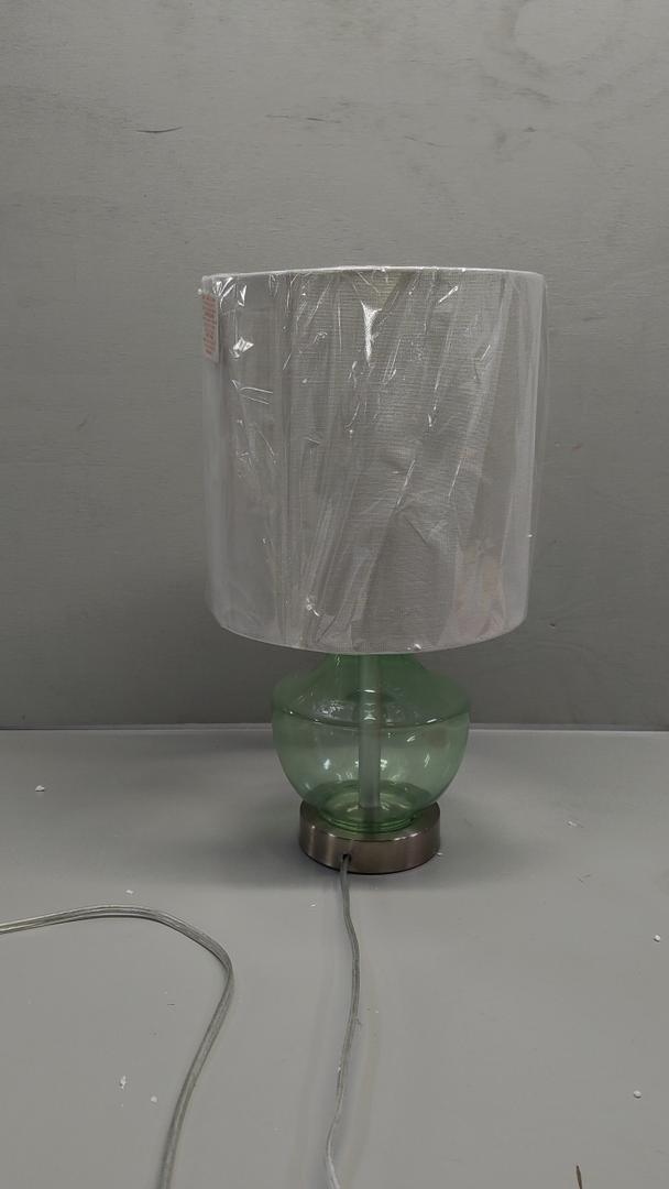 Stone&Beam Green Glass Table Lamp