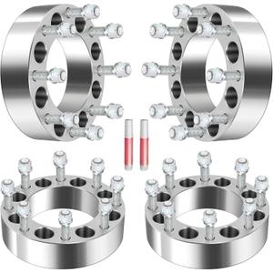 8x6.5 to 8x180 Wheel Spacers for Chevrolet for Silverado 2500 HD for Avalanche 2500 Suburban 2500, for GMC for Sierra Series, 4Pcs 2inch Wheel Adapters & Spacers 14x1.5 Studs 126.15mm Bore