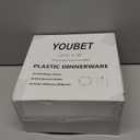 YOUBET 125 PCS Pink Plastic Plates - Light Pink Birthday Plates Include 25 Dinner Plate, 25 Dessert Plate, 75 Silverware for Baby Shower & Birthday Parties Valentines Day