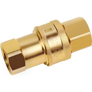 Quick Connect Hose Fitting, 3/4" Gas Hose Connection, Solid Brass Dual Female NPT 3/4, Intended for Kitchen Equipment and Indoor
