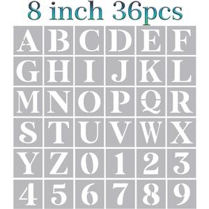 8 Inch Large Letter Stencils - Alphabet Stencils for Painting on Wood, DIY Crafts & Wall Signs