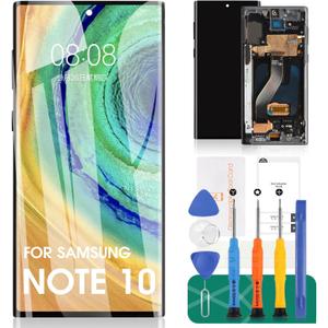 TFT for Samsung Galaxy Note 10 Screen Replacement for Samsung Note 10 LCD Display for SM-N970F, SM-N970U Touch Screen Digitizer Assembly with Frame (NO Fingerprint Function) (Black)