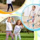 TXJ Sports 3-Pack Leggings for Girls Fashing Printing Girls Leggings Soft Kids Pants Ankle Length in 3t to 11 Years (9-10 Years, Colorful Flowers/Rainbow Strips/Colorful Butterfly)