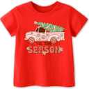 Toddler Girls Christmas Shirt for Boys Kids Ugly Xmas T-Shirt Short Sleeve Cotton Tee Top 2-8 Years