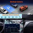 4+64G Android 15 Car Stereo with Wireless Carplay & Android Auto - 10 Inch Touchscreen Radio with EQ/DSP/5G WiFi/GPS Navigation/SWC + AHD Rear Camera