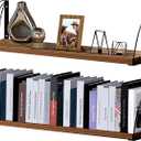 Thicked 0.71 IN Book Shelf for Wall Set of 2,Large 23.5×7.9 IN Rustic Floating Shelves,Rustic Brown Shelves,Hanging Bookshelves for Wall,Farmhouse Floating Shelves for Laundry Room,Bedroom,Kitchen