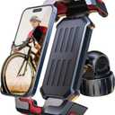 Pnitri 2025 New Upgraded Bike Phone Holder Handlebar - 1S Quick Install, Motorcycle Phone Mount, Bicycle Phone Holder fit Large Phone Case for iPhone Samsung, Dirt Scooter Mini Bike Accessories