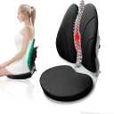 Ergonomic Lumbar Support Cushion for Office Chair,Memory Foam seat Cushion for Tailbone Pain Relief,Posture Corrector for Office Chair Back Support for Working,Gaming,Adjustable Height(Black).