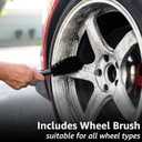 Rev Auto Wheel Cleaning Kit - 2 Item Wheel and Tire Cleaning Kit Includes 16oz Car Wheel Cleaner and Wheel Cleaner Brush Works For All Wheels and Tires