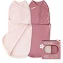 Momcozy Swaddles for Newborns, Quiet Fastener Swaddle Suitable for Infant 0-3 Months, New-Parent-Friendly Sleep Sack, Reduce Startle Reflex, Newborn Boys Girls Registry Essentials, 2-Pack, Bloom