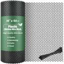 Toolterritary Plastic Wire Mesh,16IN x 50FT Chicken Wire Fencing for Floral Arrangements, Chicken Wire Mesh for Crafts with 100 Pcs Zip Ties, Garden Netting for Dogs, Deer, Poultry