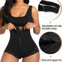 SHAPERX Women's Fajas Colombianas Shapewear Postpartum Tummy Control Body Shaper Girdles Compression Garment (Black, S)