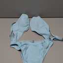 Kaei&Shi Sexy One Piece Swimsuit for Women,Cut Out Criss Cross Bathing Suit,Thong Monokini Swimsuits (Large, Light Blue)