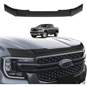 TripleAliners Hood Deflector Protector Compatible with 2024 2025 2026 Ford Ranger Accessories Hood Protector TPE Bug Deflector Shield Replacement