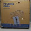 Large Foldable Family Swimming Pool for Kids & Dogs, 115" L x 65" W x 21.5" D Hard Plastic Square Pool with Reinforced Sidewalls and Easy Setup for Backyard