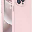 Vooii Compatible with iPhone 15 Pro Max Case, Upgraded Premium Silicone, [Camera Protection] [Soft Anti-Scratch Microfiber Lining] Shockproof Phone Case for iPhone 15 Pro Max 6.7 inch - Chalk Pink