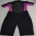 KMT Women Wetsuit, Womens 2mm Shorty Wetsuits Upgrade CR Neoprene Wet Suits Back Zipper 12