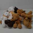 HyDren 12 Pack 12 Inch Stuffed Bear Animal Cute Bulk Plush Toys with Ribbon Bow Ties Soft Bears for Baby Shower Birthday Party Favors(Light Brown, Dark Brown, White)