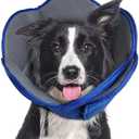Dog Cone for Dogs After Surgery, Adjustable Protective Dog Recovery Collars & Cones for Large Medium Small Dogs Cats, Comfy Soft Dog Cones Prevent Pets from Touching Stitches Rashes, Wounds, Blue, M