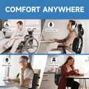 Lumbar Support Pillow for Office Chair, College Dorm Room Essentials, Memory Foam, Lower Back Support for Car, Back Pain Relief, Back Cushion for Chair with Adjustable Strap and Mesh Washable Cover